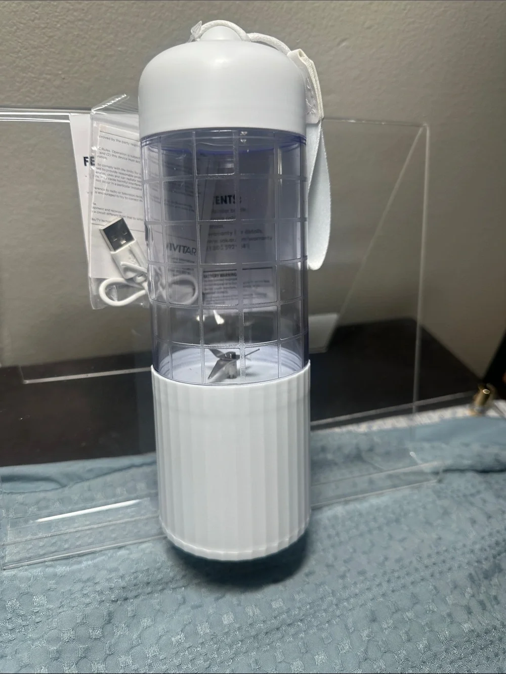 Portable White Personal Blender - USB Rechargeable NWT